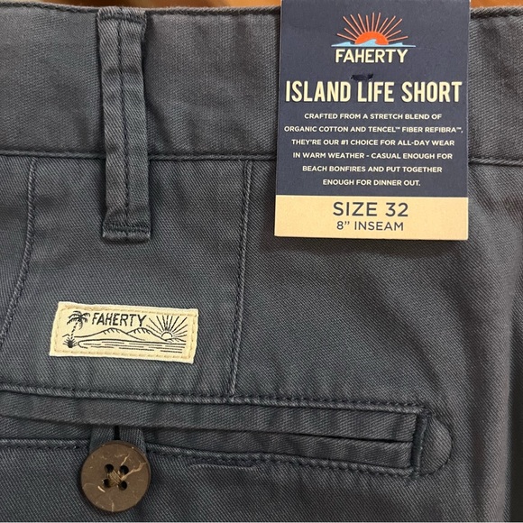 Faherty Island Life Short 8” navy NWT - Picture 4 of 7